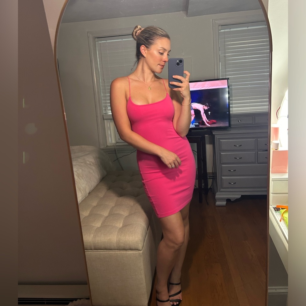Zara mini dress, hot pink, size M